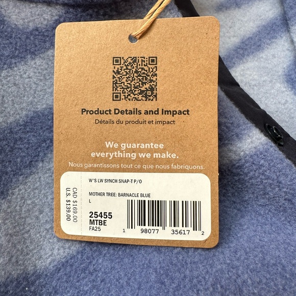 Patagonia Synchilla Snap Fleece Women’s Large Mother Tree: Barnacle Blue - Picture 8 of 8